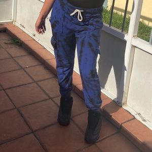 Blue tye-die joggers